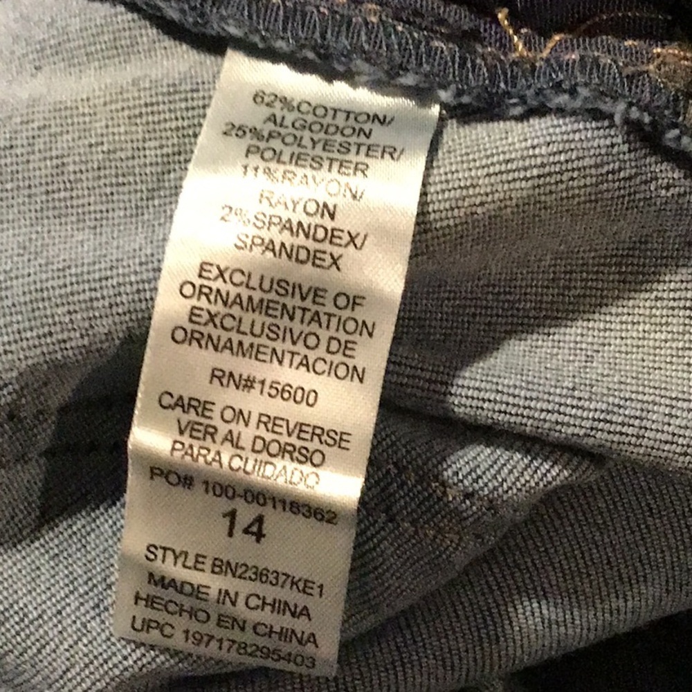 High Rise Jegging w/26.5" Inseam Stretch Jeans Democracy Size 14 sac320 - Picture 5 of 5
